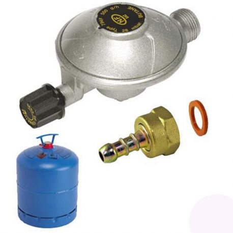 TYPE 794F DETENDEUR CAMPING NF GAZ 500G/H 28MB   entrée m16x150-sortie m20x150+raccord tétine