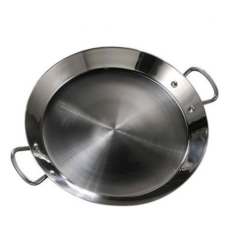 Plat à Paella inox 40cm spécial induction pour 9 personnes