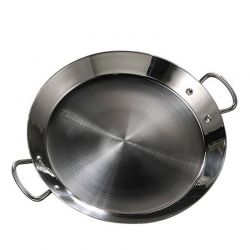 Plat à Paella inox 46cm spécial induction pour 12 personnes