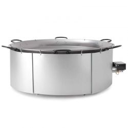 Paravent haut galvanisé pour brûleur à gaz. Plat Ø 130 cm