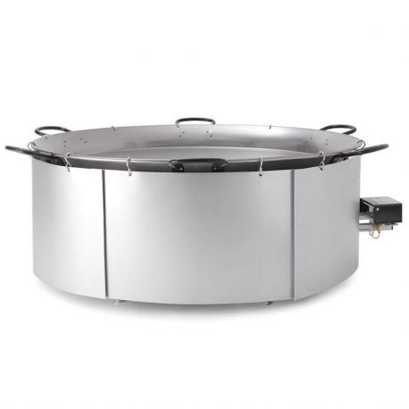 Paravent haut galvanisé pour brûleur à gaz. Plat Ø 130 cm