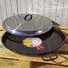 Plat à Paella Garcima émaillé 38cm + couvercle inox pour 8 personnes