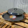 Plat à Paella Garcima acier 40cm + couvercle inox pour 10 personnes