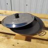 Plat à paella Induction en inox anti-adhésive 32cm + couvercle pour 5 personnes
