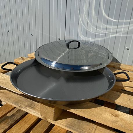 Plat à Paella 50cm Garcima Pata Negra + couvercle inox