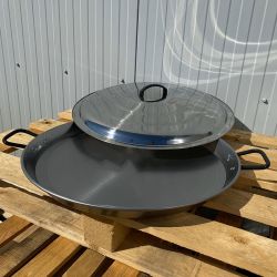 Plat à Paella 42cm Induction Garcima Pata Negra + couvercle inox