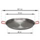 Plat à Paella 55cm en inox pour 16 personnes
