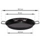 Plat à paella Induction en inox anti-adhésive 50cm + couvercle inox pour 14 personnes