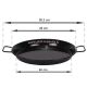 Plat à paella Induction en inox anti-adhésive 46cm + couvercle pour 12 personnes