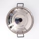 Poêle creuse émaillée 30 cm avec couvercle  Inox - Garcima