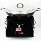 Kit Poêle creuse - BBQ40 pour 10 personnes - Plat creux émaillé 34cm - Couvercle