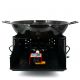 Kit Poêle creuse - BBQ40 pour 30 personnes - Plat creux émaillé 50cm - Couvercle