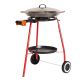 Kit à paella sur roues - poêle acier avec couvercle  inox 16 personnes