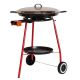 Kit à paella sur roues - poêle émaillée avec couvercle  inox 20 personnes