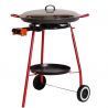 Kit à paella sur roues - poêle anti adhérente avec couvercle  inox 14 personnes