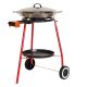 Kit à paella sur roues - poêle inox avec couvercle  inox 20 personnes