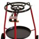 Kit à paella sur roues - poêle inox avec couvercle  inox 20 personnes