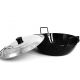 Poêle creuse émaillée 22cm avec couvercle Inox - Garcima