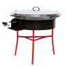 Kit à paella - BBQ60  pour 25 personnes  - Plat acier 65cm avec couvercle inox