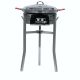 Kit à paella - Pare-flammes inox - 20 personnes - Plat acier et couvercle inox