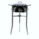 Kit à paella - Pare-flammes inox - 20 personnes - Plat émaillé et couvercle inox