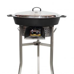 Kit tartiflette pare flammes  inox 45cm - Poêle fonte 50cm