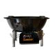 Kit Poêle creuse - pare flame  45cm  inox pour 70 personnes - Plat creux émaillé 65cm - Couvercle