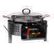 Kit à paella - BBQ INOX 45 cm - Plat acier - Couvercle-  pour 12 personnes 
