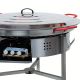 Kit à paella - 50 personnes - Pare-flamme 80cm  inox - Plat acier - veilleuse - thermocouple - couvercle