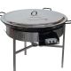 Kit à paella - 120 personnes - Maxi pare-flamme inox - Plat emaillé - thermocouple - couvercle