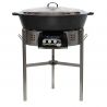 Kit tartiflette  - pare flammes 80cm Inox - Plat fonte 80cm sur table  - thermocouple pro
