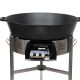 Kit tartiflette  - pare flammes 80cm Inox - Plat fonte 80cm sur table  - thermocouple pro