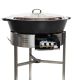 Kit tartiflette  - pare flammes 80cm Inox - Plat fonte 80cm sur table  - thermocouple pro
