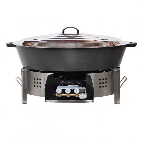 Mini Kit tartiflette  - pare flammes 80cm Inox - Plat fonte 80cm  - thermocouple