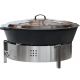 Kit tartiflette  - pare flame 70 cm Inox - Plat fonte 80cm SUR TABLE  - rechaud pro