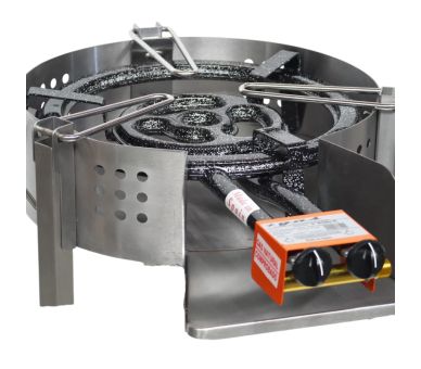 Kit paella Surpuissant - Pare-flammes plan de travail 60cm inox - 30 personnes - Plat acier 70cm avec couvercle inox