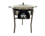 Kit à paella - BBQ45inox pour 12 personnes - Plat anti-adhérent - Couvercle inox - Thermocouple