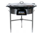 !!!!Kit à paella thermocouple - Pare-flammes 60cm inox - 40 personnes - Plat émaillé avec couvercle inox
