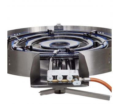 !!!!Kit à paella classique - Pare-flammes 60cm inox - 40 personnes  - Plat acier  80cm Pata Negra avec couvercle inox