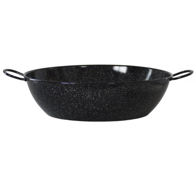 Poêle creuse émaillée 55cm Garcima - 23.75 litres avec couvercle INOX