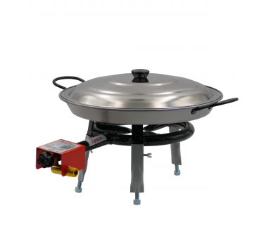 Kit à paella pour 10 personnes - Poêle acier et couvercle inox