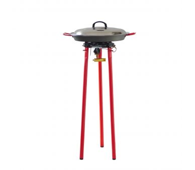 Kit à paella pour 5 personnes - poêle émaillée - Couvercle inox 