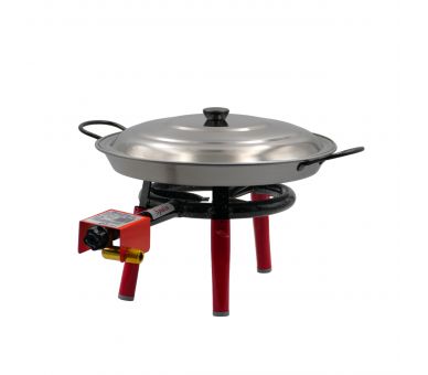 Kit à paella pour 12 personnes - Poêle acier - Couvercle inox en  option